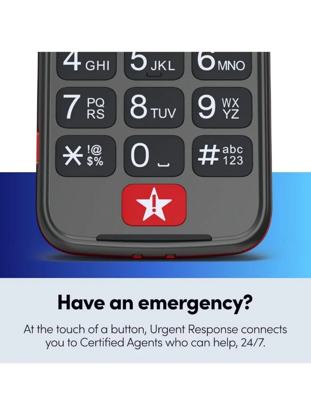 Stylish Red Flip Cell Phone for Seniors - Easy-to-Use, Jitterbug Design, Great